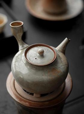 宜室茶话围酒炉煮茶碳炉火炉茶套装煮茶器瓷侧把烧水smcs-tlt泡壶