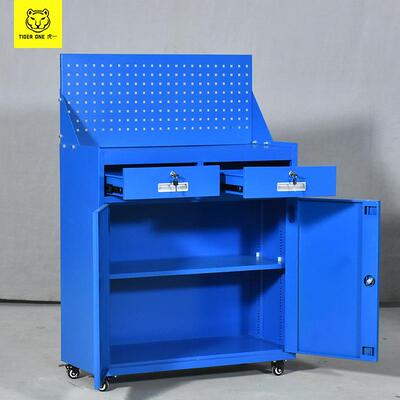 虎一公办家具重型工具柜二抽屉式带背网无品牌/截挂色板二斗蓝半