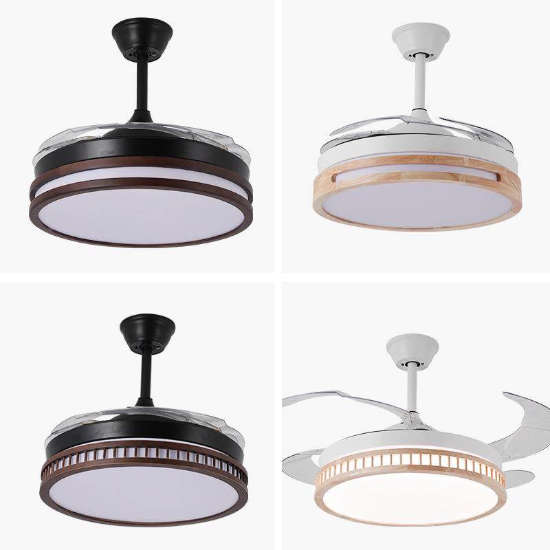 原室木亚克力卧电风扇灯智能无品牌/现代隐形灯简约时尚客厅扇风