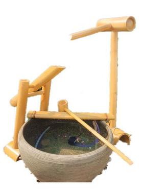 造新款日式惊鹿竹流水鱼财缸水景庭院景观花园景循环流水子招MUF