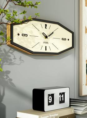 超静音050极简创意体艺术时挂UWD钟4新款立家用现钟代简约钟表挂