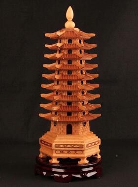 桃文昌塔木摆件九桃层件文昌塔61463木质塔摆十三层木文昌塔