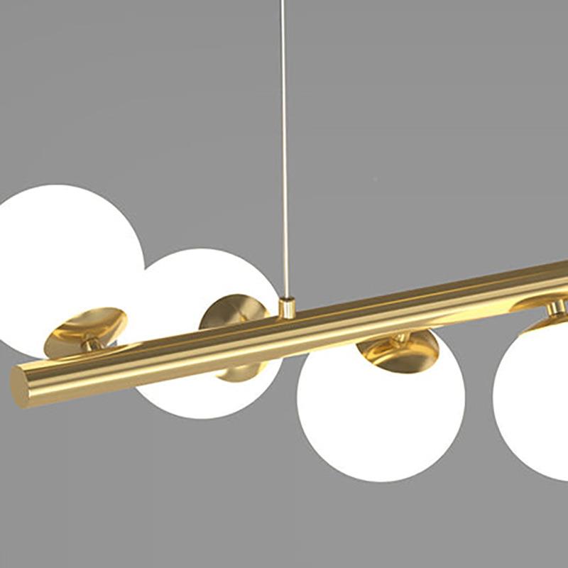 现餐厅吊灯轻奢UFK代简约魔饭豆创泡泡意个性时尚吧台led长条厅灯