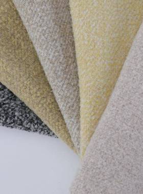 工厂双羊面毛驼24801圈圈呢面料冬季外秋套大衣羊面料加厚毛呢面