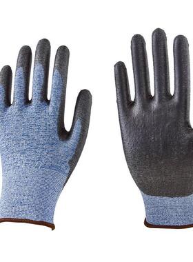 灰色龙P掌浸塑胶涂指尼手套劳保工作干活涂作业PU胶涂掌848U防护