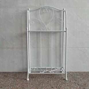 属植物架黑色可折叠2层卷轴家金内庭收纳整设理架计置物架SXZW001