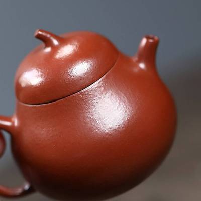 茄瓜小品皱皮朱泥内推球孔茶壶宜兴紫砂壶工堂直播供货源头茶具