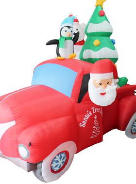 圣诞户充气人雪人外场景装派老对XTS-06BB庭院充气汽车饰厂家直销