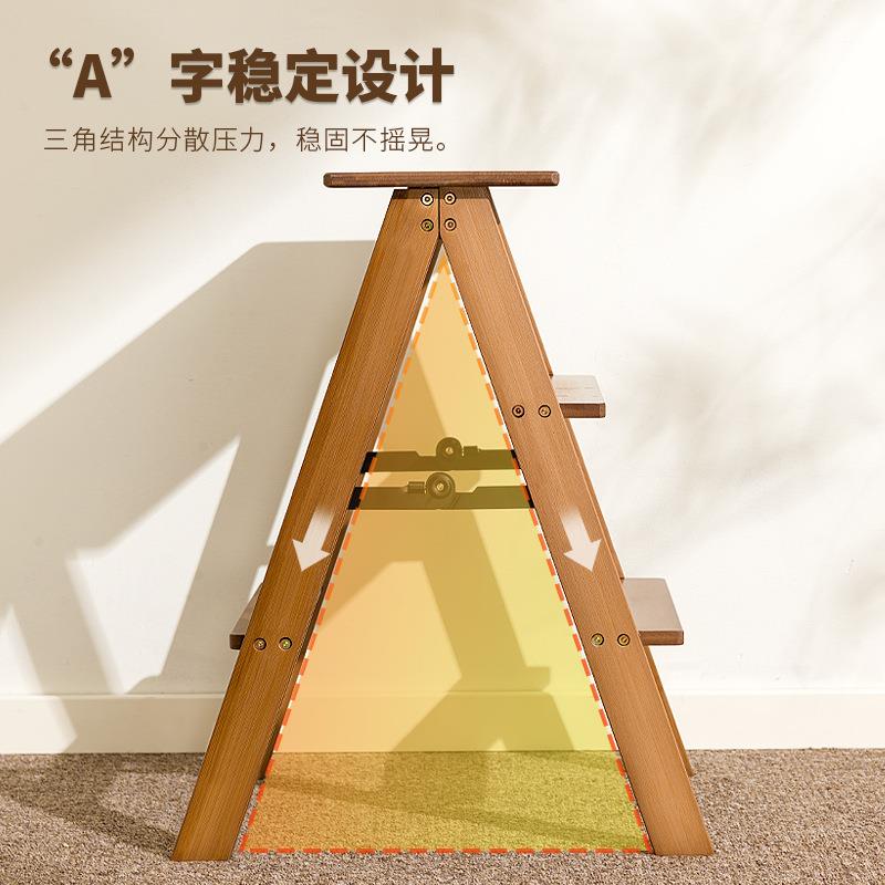 楠竹可叠梯折凳便多功能携厨房台2266折叠高脚凳便携加厚小板凳吧