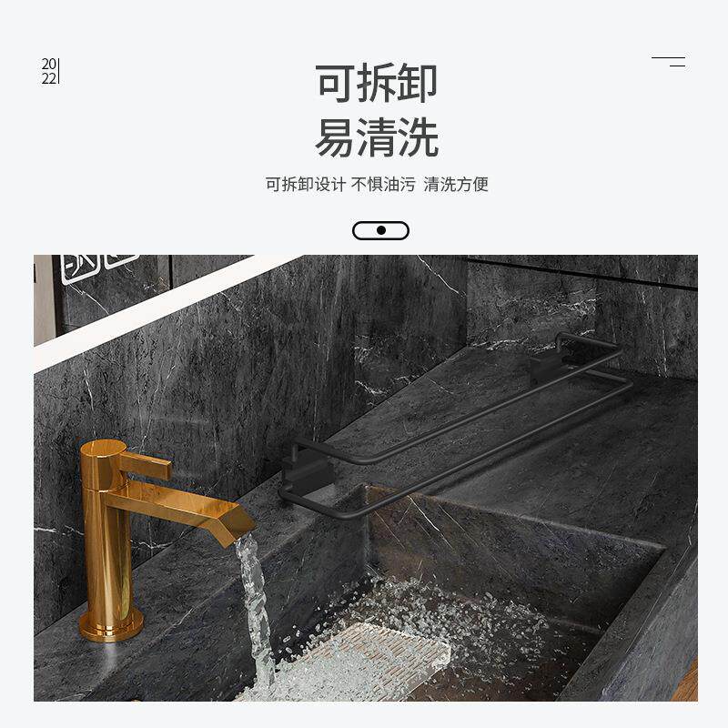 亚克力室置物架卫生间洗漱浴台架毛巾壁挂式子厕所免打孔收KYH挂