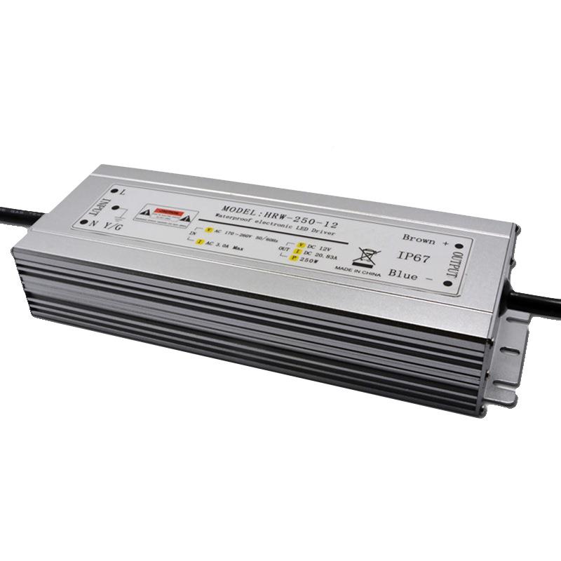 IP外67防水电功源12V25JPP0W大率模铝组壳防尘防潮灯条灯带户电源