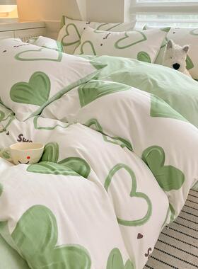 纯wln63041床棉单被套枕套学生宿舍用品上罩四季通用全棉被单床单