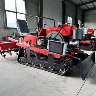 新履带式耕旋耕式机多功能小型农用微耕除机大73227棚田开沟草田