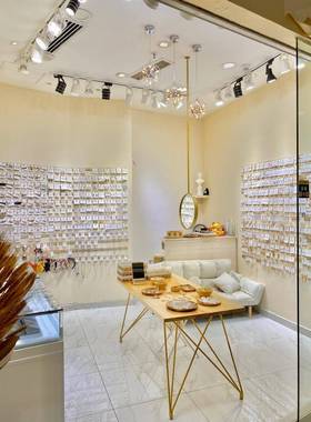 A5L吊杆圆镜卫生镜子酒客伸房浴室间镜天花72391板吊镜悬空吊杆店