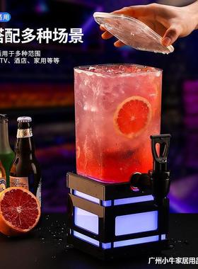 发吧光酒酒果汁可乐桶ali-6935不锈钢3炮L啤酒桶带龙头酒网红扎桶