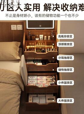 实木盖化妆桌2025新款一化妆桌一体化妆镜小户收纳型柜体床翻NIF