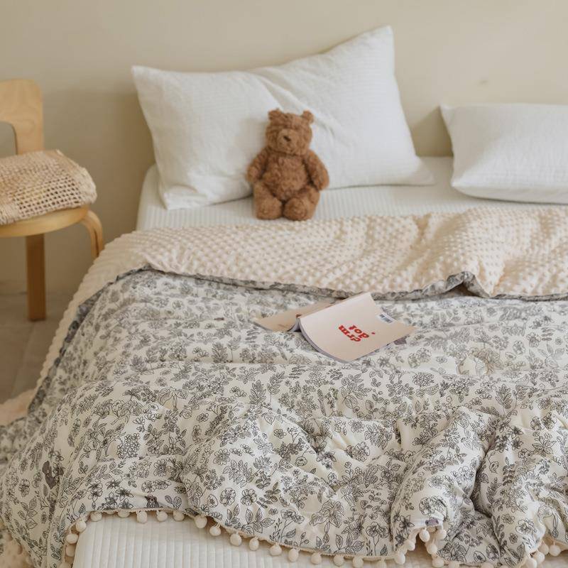 2052新款类针织豆棉球球系列豆冬MWB被被子被芯床单被套床A上用品