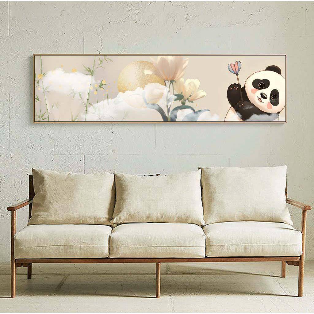 卧室装饰画卡通背景画床头简约欧式主卧晶瓷轻奢儿童墙壁挂画图片