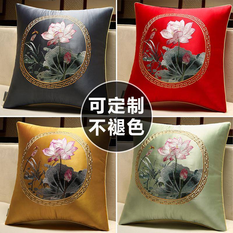 新中式枕靠垫中无品牌/国风床头枕靠背沙发客厅靠含芯抱大号办公