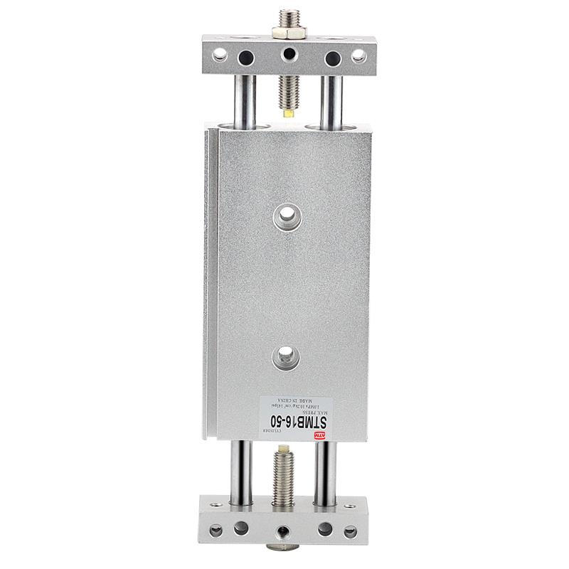 小型气动双轴双杆双出可调行程滑台气缸无品牌//0STM1/16B20/25*2