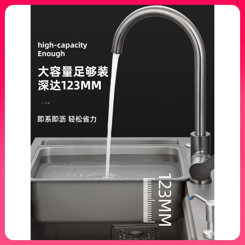 G3YN304锈钢深盆加碗中盆厨房水槽大单槽沥QTT水篮洗池碗不碟置物