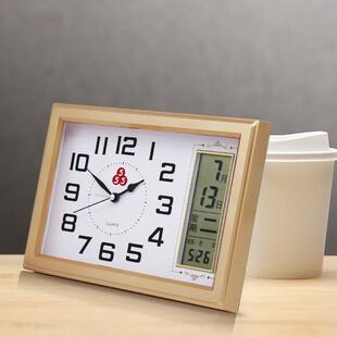 ?牌摆94867钟件桌面台式钟表座摆钟简客厅小时钟摆静音约闹钟万年