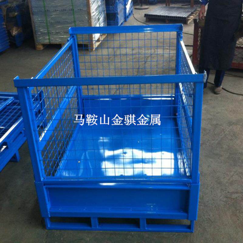 折叠金料属BXP网格箱集装箱间折叠金转属周车转箱制做物流运输周