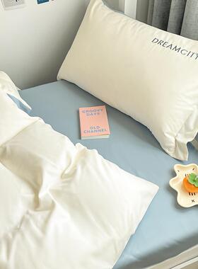 学生舍三件套床被套被芯40272四件套床垫宿单六件套全棉子纯棉床