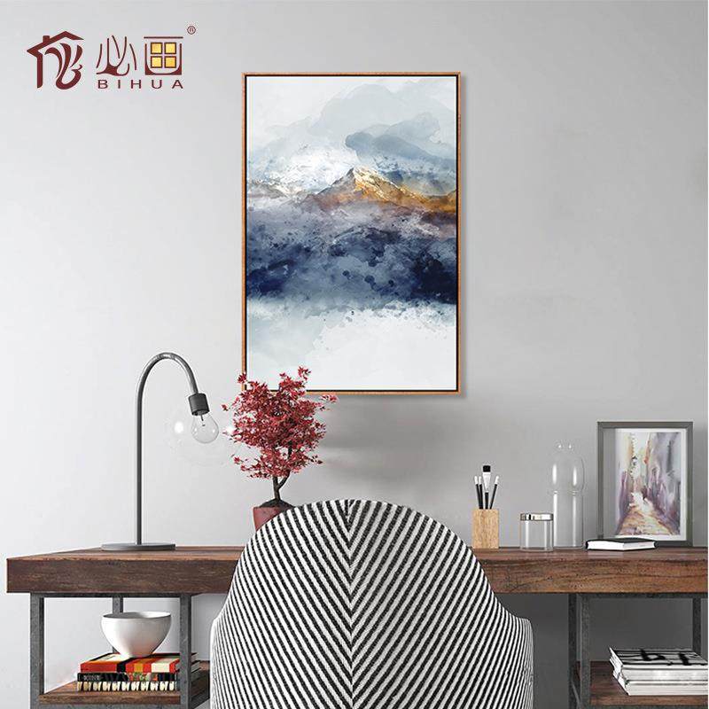 厅必画厂沙家直销客装居饰画新中式发背景三联挂画家AXL-180抽象