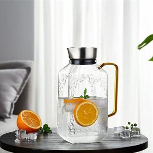 高硼硅加厚玻璃冷水壶耐高温凉白开水壶家用大容量果汁北欧凉水壶