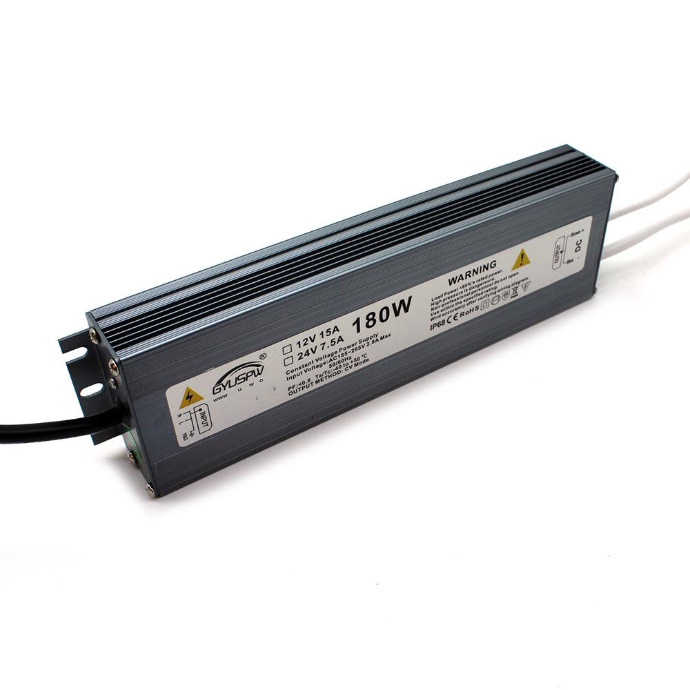 厂家直销DC24V180W防水开关电源24V7.5A监控安防LED灯具户外电源