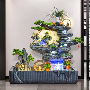 型假山水喷大泉池别墅花园庭院流装饰公司KJG阳台户外鱼瀑布景观