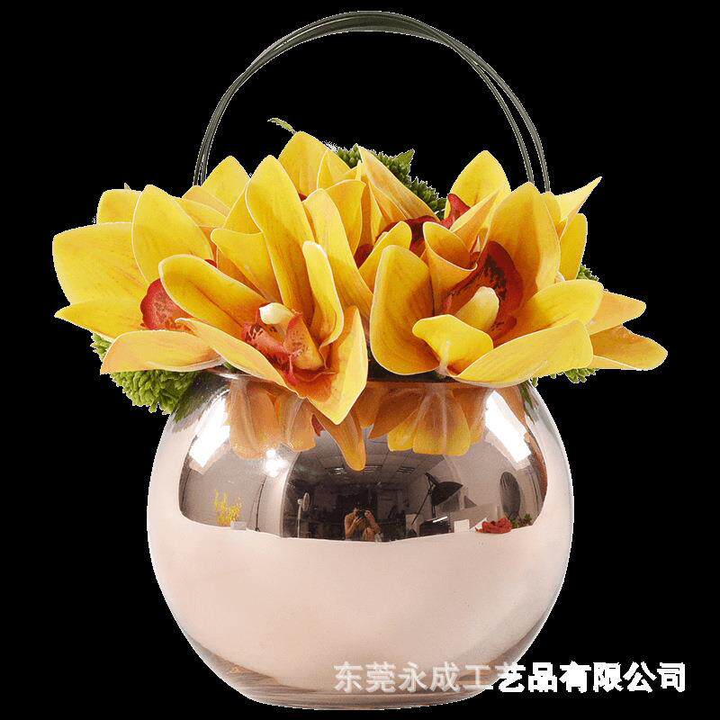 迎HY1331仿真假新品花房洽谈桌中式盆栽摆件春花花艺成品惠兰餐桌