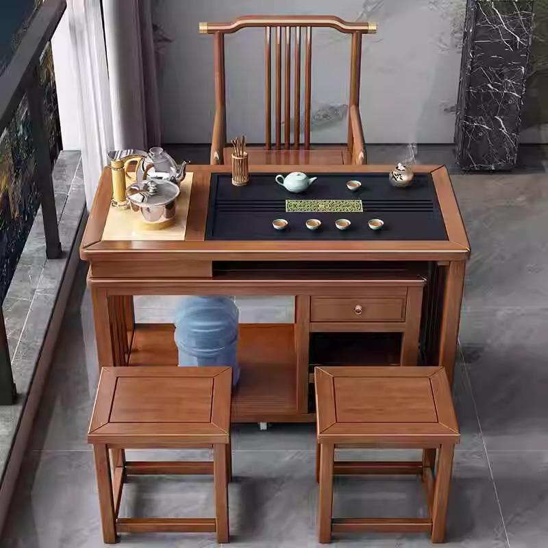 #移动阳台茶桌椅组合家用茶台烧水壶一体功夫小户型泡茶