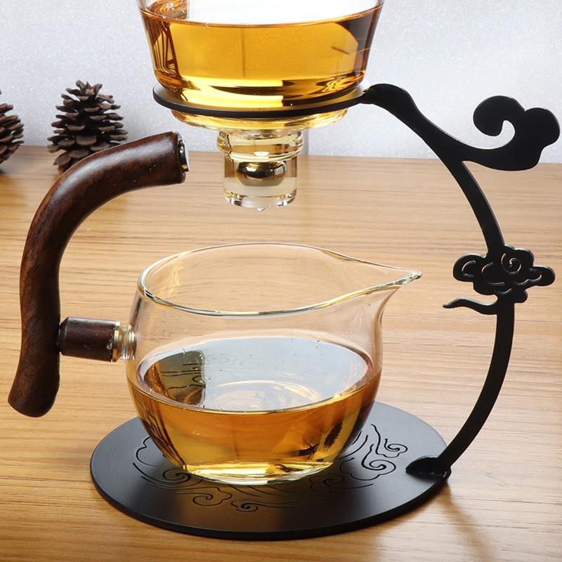 懒高硼硅玻璃半自动人具套，家用会ZYU客，办公玻璃茶茶具装套装