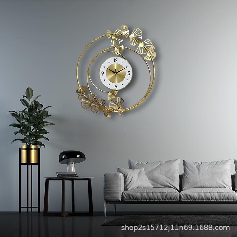 客厅钟表挂钟现代约PEE大表卧室钟时机芯壁钟石英钟简扫秒壁挂挂