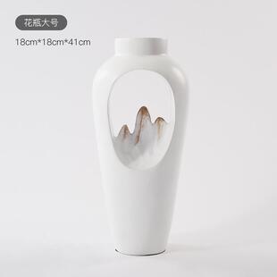 新中摆式后电现代家居软装饰品创意客厅视XND柜玄关板设样房花瓶