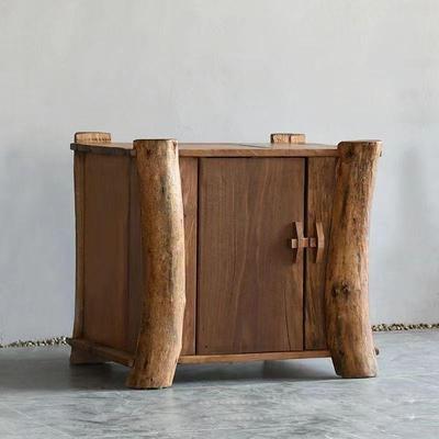 老榆木水16513茶柜实木民落宿装柜饰地柜复古做旧餐边家用茶水置