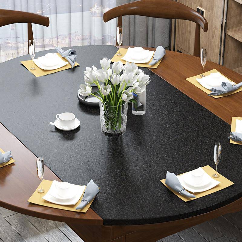 火烧石可餐桌家用小户无品牌/型全实木餐椅组合圆伸缩折叠形桌火