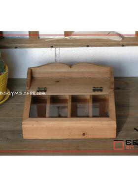 家居z玻akk风杂物盒zakka风纳收盒璃遥控收纳盒美91063a式乡村