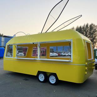 市网餐车红营地巴卖士夜市户外露营复古造摆摊餐车城更新型路边贩