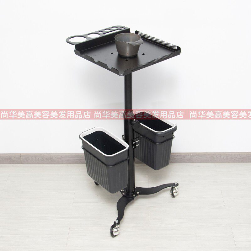 跨境美发托盘理发店发廊烫发染发置物工具车现代简约多用途手推车