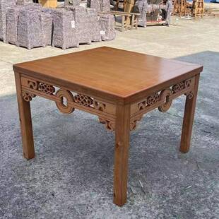 单桌木八仙桌乡村商家用用实正方形中RKT式仿古明餐桌四清方方桌