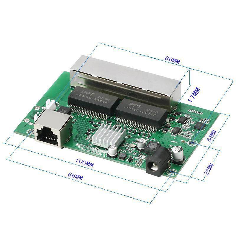 5口千兆标OE交换机80准P2.11AF/AT以太NQU网络4+1内置1000M全主板