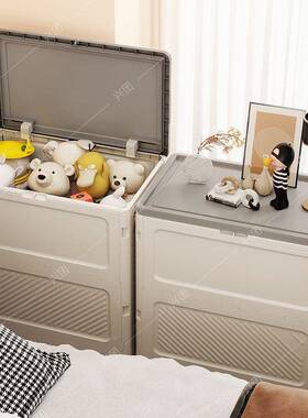 折叠翻盖柜家用收柜纳物柜置客厅储柜卧ADO室床头巨无霸物柜子衣