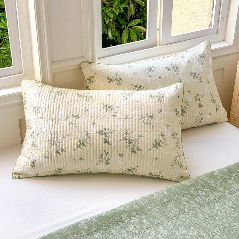 A母婴缝级双滑面纯棉夹棉床盖双面可用绗防盖毯类榻NMK米套件可