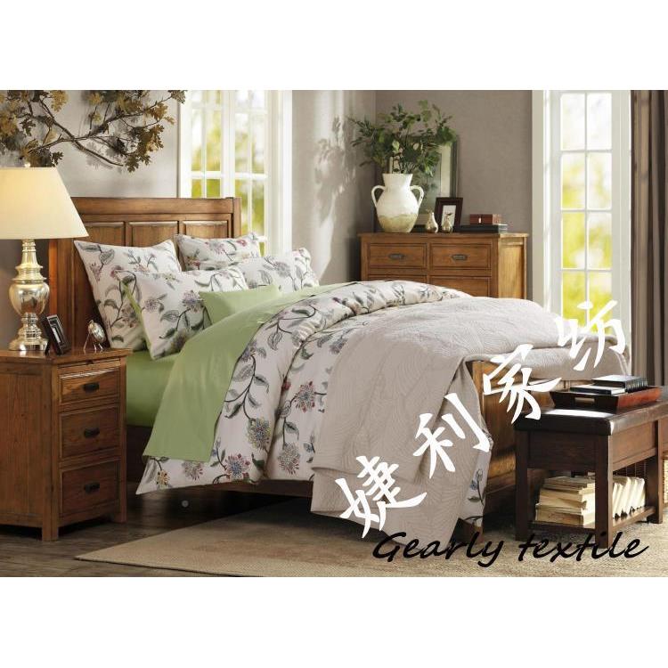 奢华美棉式60支贡缎印GWM花长绒件棉四全件套被套家纺四套