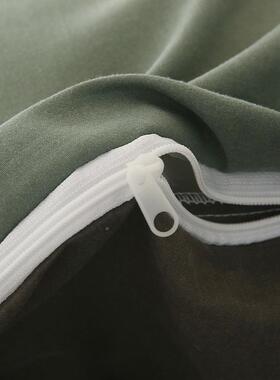 纯色床春单夏上单四件套纯水洗棉DIZ人学生宿舍用品床床单被套三