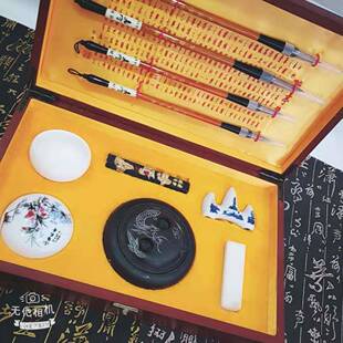 毛笔墨笔纸NJI砚法初学者书狼毛学生国画你小楷毫笔兼毫羊毫毛笔