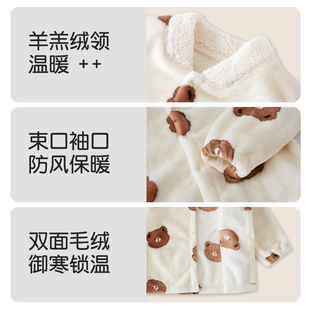 儿童睡衣秋冬款男童珊瑚绒家居服男孩宝宝法兰绒加绒加厚发热衣裤